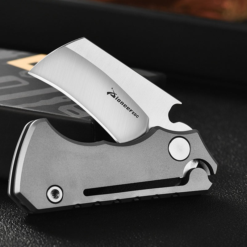Titanium Alloy Mini Folding Knife 14C28N Blade EDC Outdoor Portable Tool