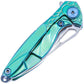 RikeKnife Mini Knife Is Made of Damascus Steel & Green Titanium Handle