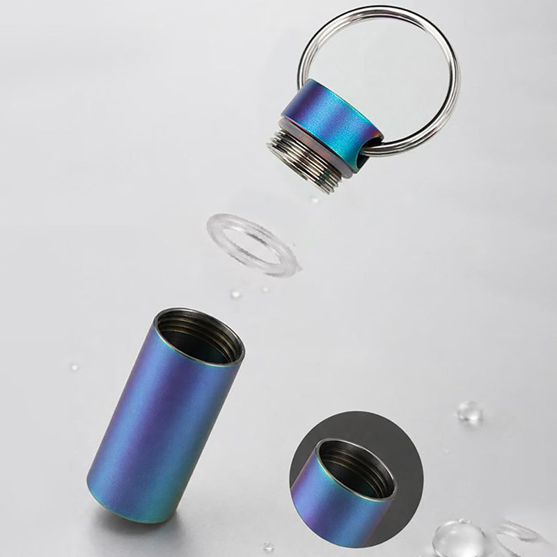 Color Titanium Alloy Waterproof Small Medicine Box Outdoor Portable Sub-Bottling