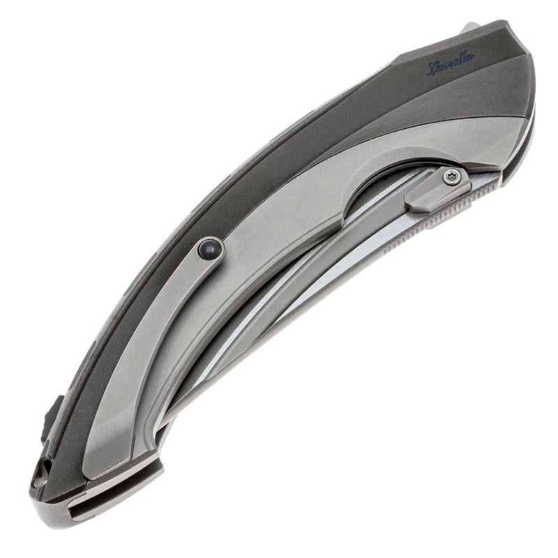 Rike Knife Lamella Folding Knife with M390 Steel and Gray Titanium Alloy Handle