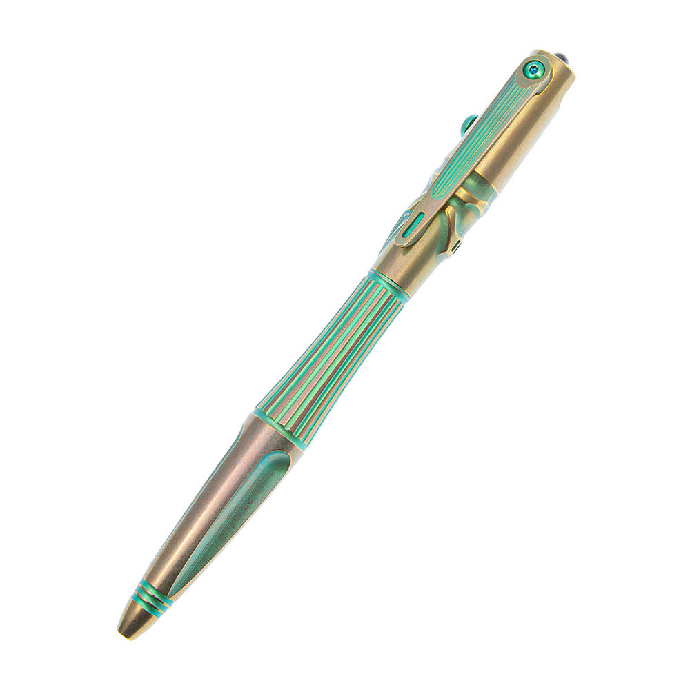 Rikeknife Tactical Pen Bolt Action Pen Titanium Pen TP02 Green gold
