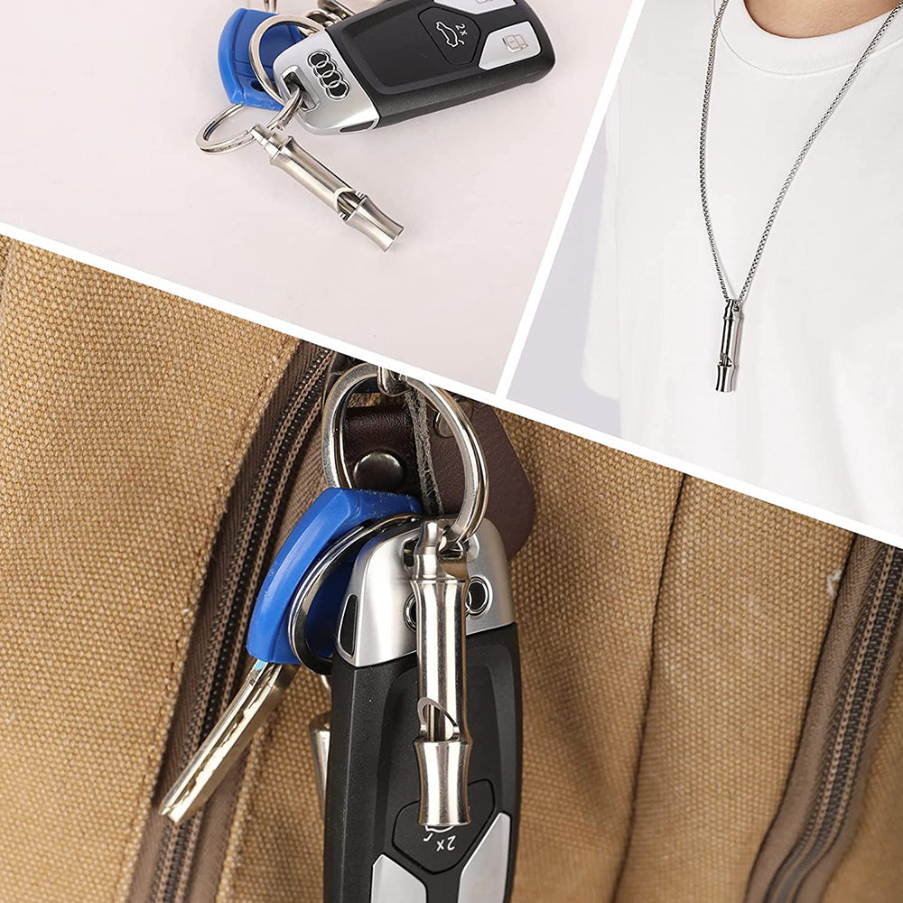 Emergency Whistle Titanium Whistle MANCOPE Outdoor for Keychain KS002 Silver