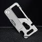 Titanium Alloy EDC Multitool Keychain with Damascus Steel Knife - Bottle Opener & Repair Tool for Outdoor/Everyday