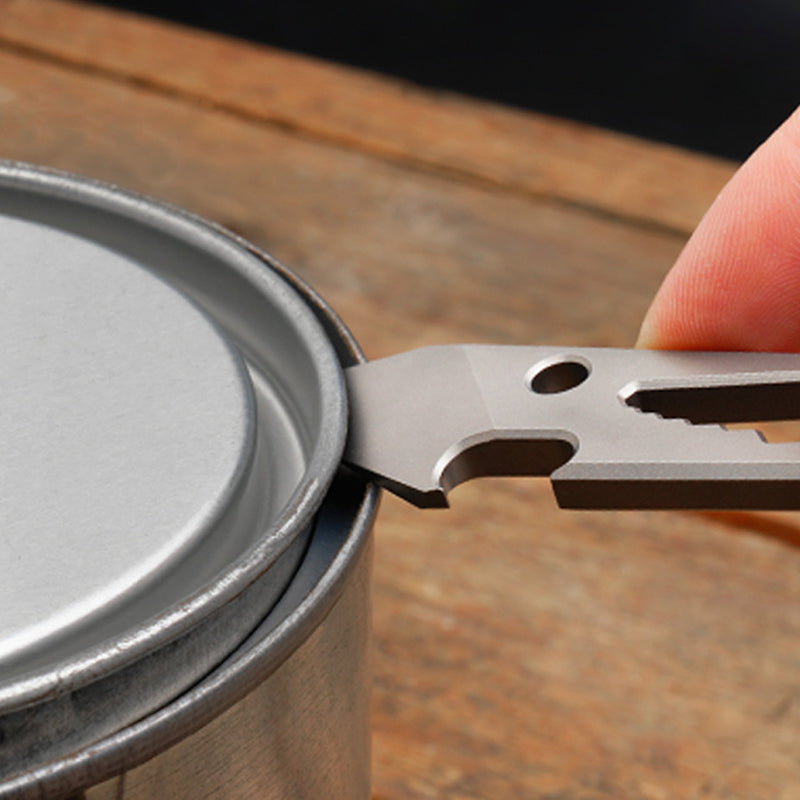 Titanium Alloy Multifunctional Mini Crowbar With Bottle Opener And Hex Wrench