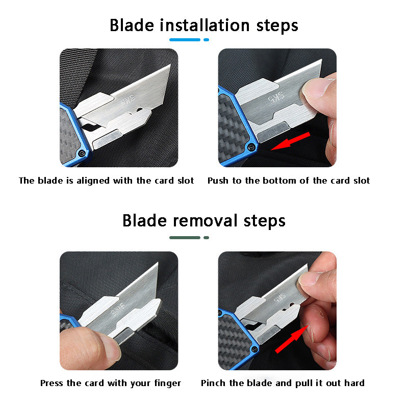 Portable Aluminum Alloy Utility Knife SK5 Carbon Steel Blade Suitable For Daily Cutting