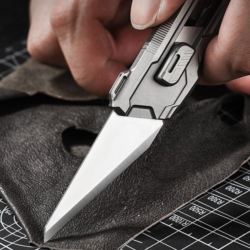 Titanium Alloy Portable EDC Utility Knife - Multifunctional Tool With Decompression Gyro & Multi-Spec Screwdriver