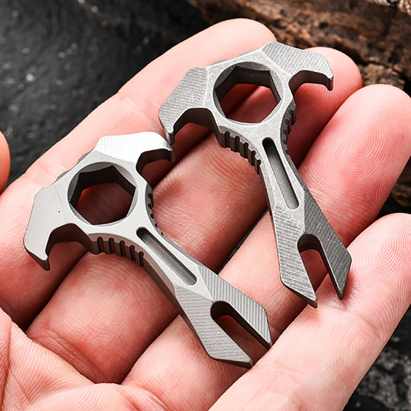 Mini Titanium Alloy Crowbar, Multi-Function EDC Tool, Emergency Vehicle Tool, Hex Wrench