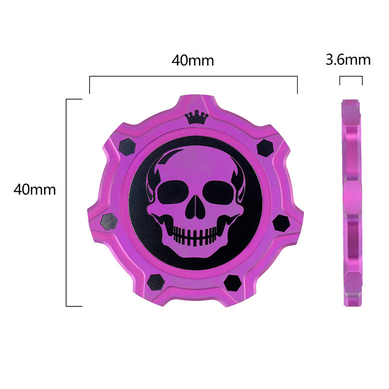 Skull Crown Titanium Alloy Gear Commemorative Coin Outdoor Edc Portable Decompression Toy