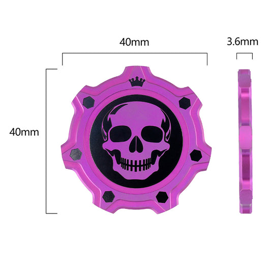 Skull Crown Titanium Alloy Gear Commemorative Coin Outdoor Edc Portable Decompression Toy