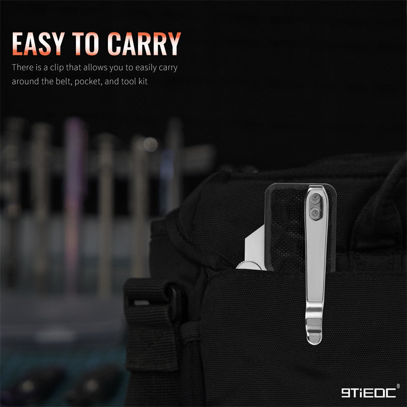 9Ti EDC Concave-Convex Pattern G10 Handle Utility Knife with 10 Blades Suitable for EDC and Outdoor Use