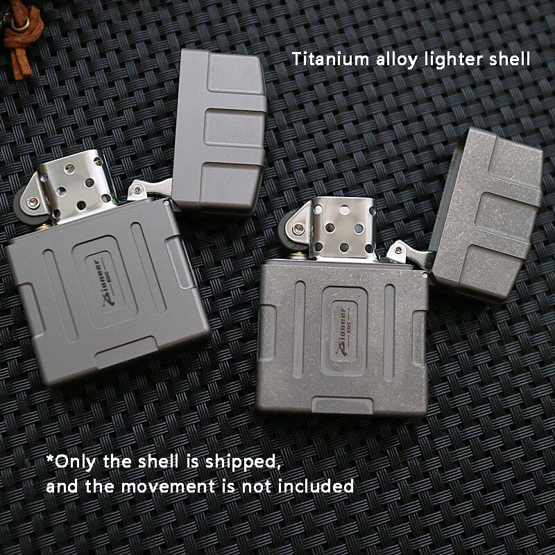 Titanium Alloy Windproof Lighter Shell Suitable For Men's Business Gifts & EDC Outdoor Camping