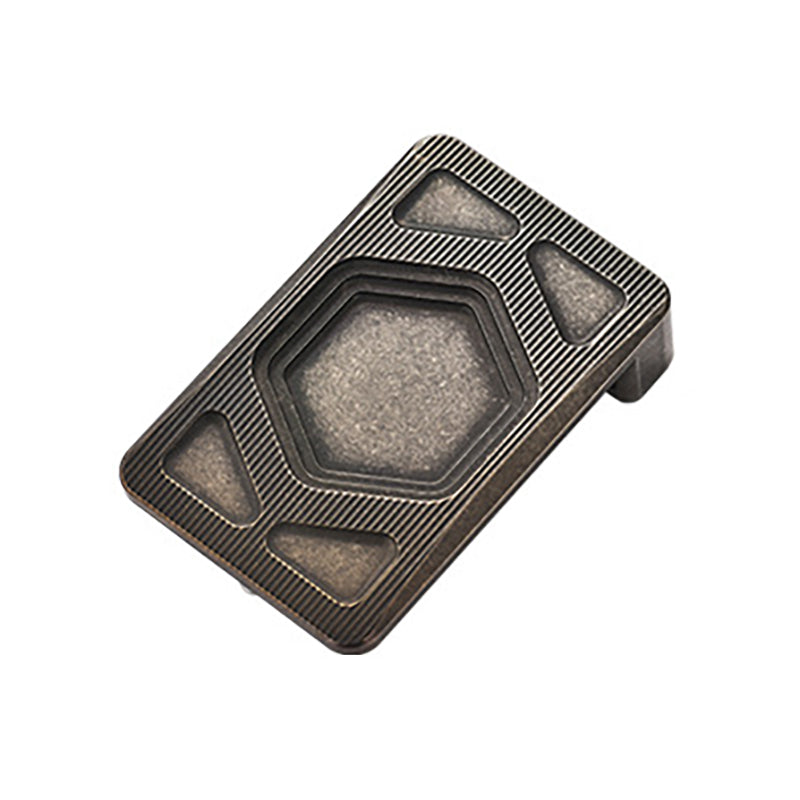 TWOSUN Retro Hexagonal Titanium Alloy Belt Buckle Fits 38mm Wide Belt (No Belt Included)