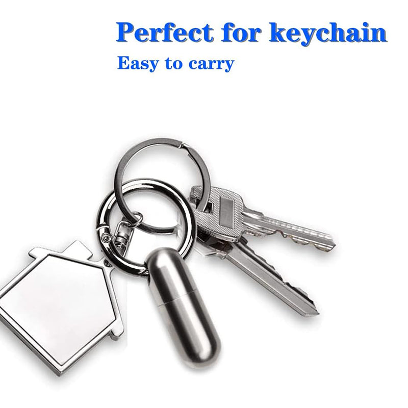 Titanium Alloy Mini Portable Medicine Box, Waterproof Small Medicine Bottle, Waterproof Bottle, Portable First Aid Medicine Bottle, Suitable for EDC/Outdoor Emergency