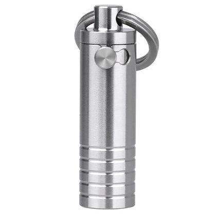 Mini Pure Titanium Waterproof Medicine Box Keychain Pendant