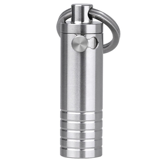 Mini Pure Titanium Waterproof Medicine Box Keychain Pendant