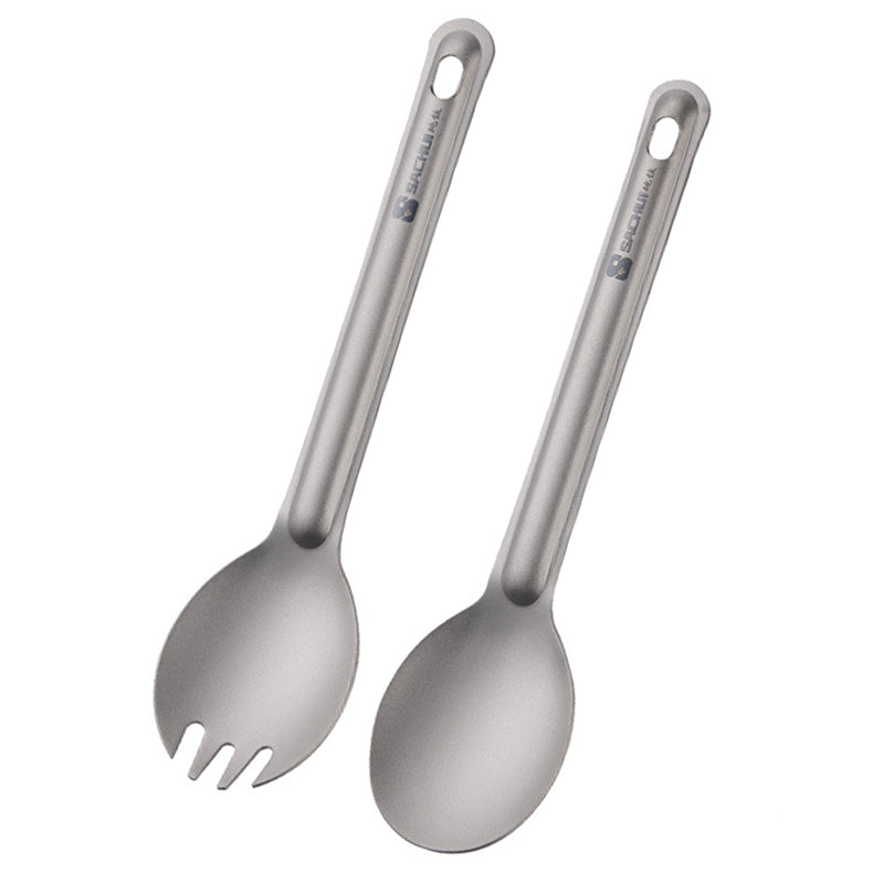 Pure Titanium Fork Spoon Tableware Set Outdoor Camping Spoon