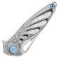 Rikeknife Hummingbird Damascus Steel Mini Titanium Alloy Knife (gray)