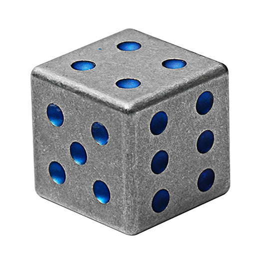 Titanium Alloy Solid Dice EDC Decompression Toy Key Necklace Pendant