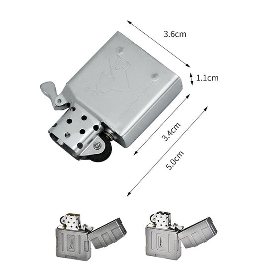 Titanium Alloy Windproof Kerosene Lighter Suitable for Men's Business Gifts & EDC Outdoor Camping
