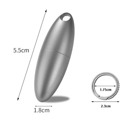 Multifunctional Titanium Alloy Mini Pill Box, Portable Portable Tool, EDC Waterproof and Moisture-Proof Pill Box, Titanium Sealed Compartment