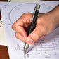 Titanium Alloy Carbon Fiber Tactical Pen, Multifunctional Portable Writing Pen（Stone washing）