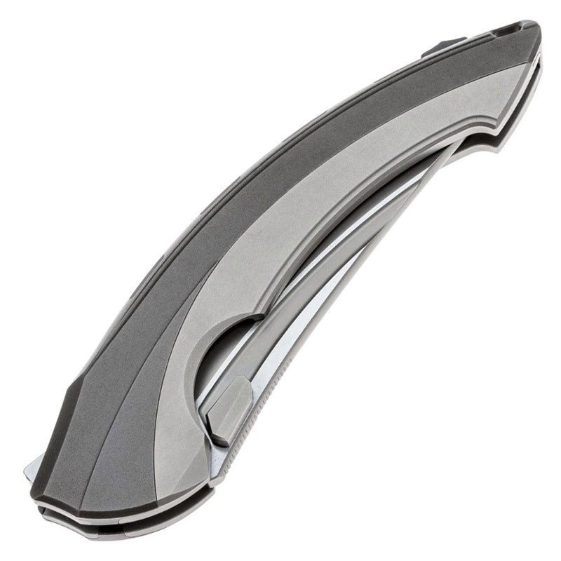 Rike Knife Lamella Folding Knife with M390 Steel and Gray Titanium Alloy Handle