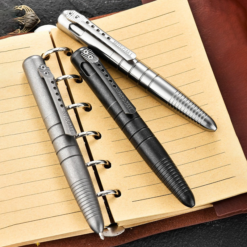 Titanium alloy tactical pen, pull bolt switch, essential for multi-function outdoor EDC