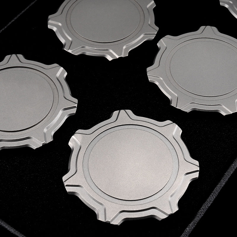 Gray Gear Titanium Alloy Commemorative Coins For Daily Decompression And Play