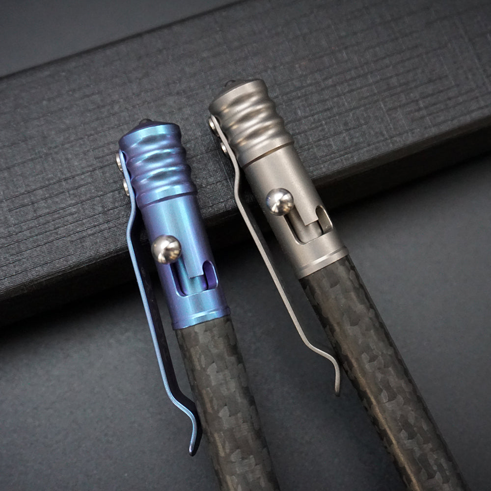 TACRAY Gray Titanium Alloy Carbon Fiber EDC Pen Multifunctional Business Signature Pen