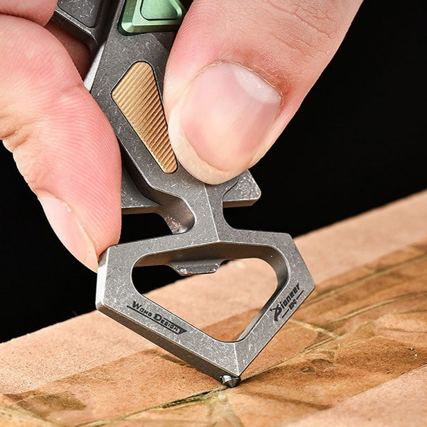 Titanium Alloy Multifunctional Crowbar EDC Outdoor Portable With Bottle Opener Can Hang Keychain