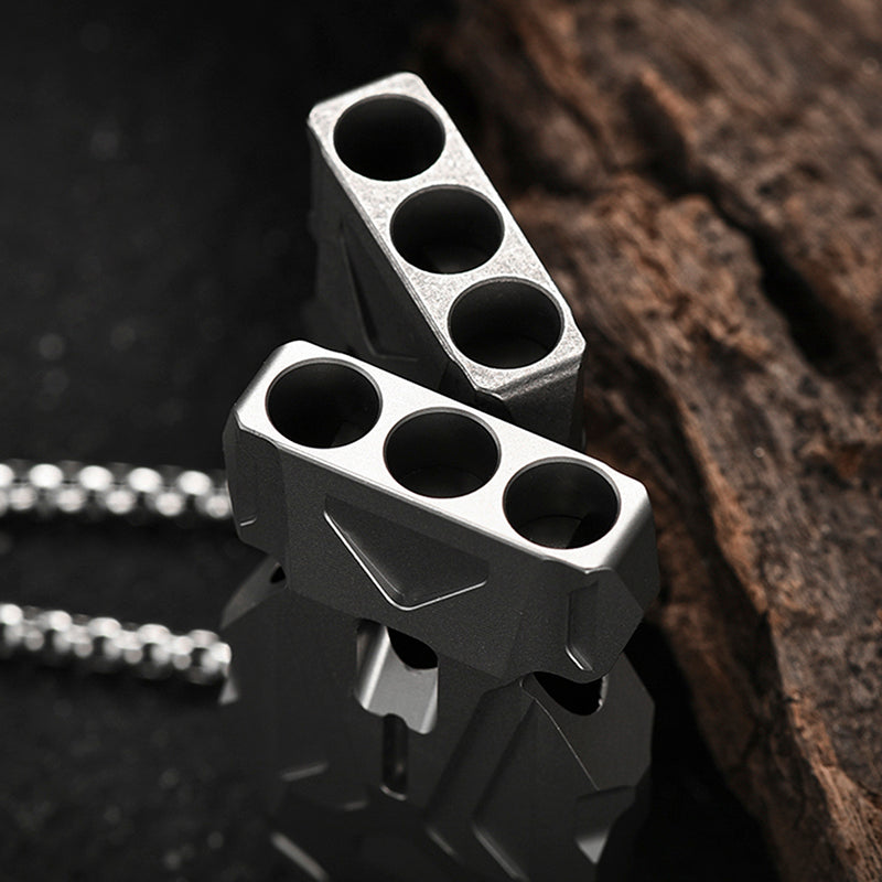 Titanium alloy whistle, high decibel sound, outdoor emergency / EDC equipment, lightweight and durable