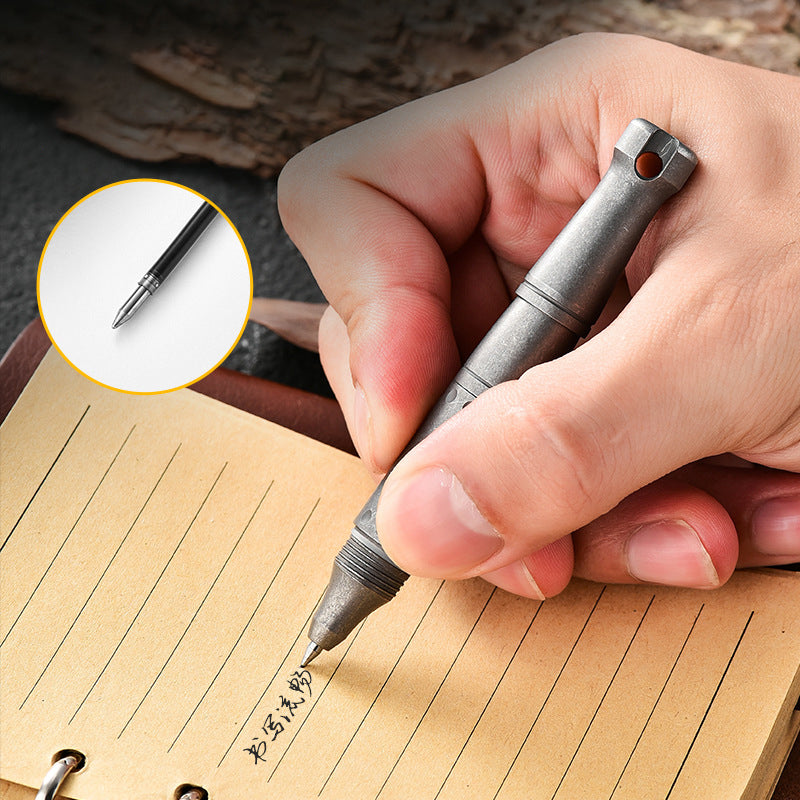 Titanium Alloy Tactical Pen With Hanging Hole, Multifunctional EDC Pen, Suitable For Business Signature & Gifts