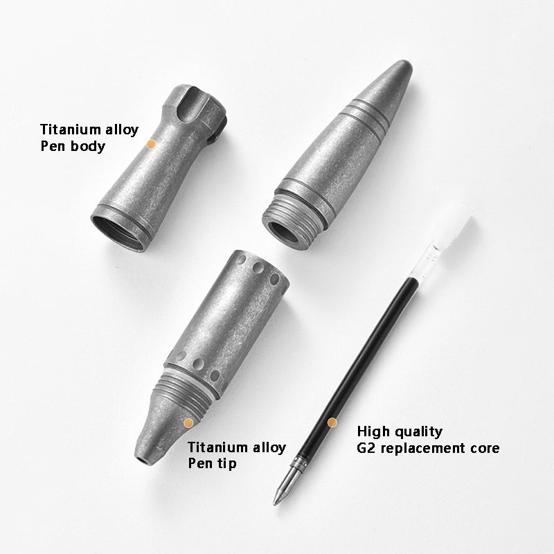 Titanium Alloy Tactical Pen With Hanging Hole, Multifunctional EDC Pen, Suitable For Business Signature & Gifts