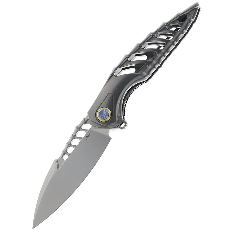 Rike Thor 7 Titanium Folding Knife S90V Blade（Gray）