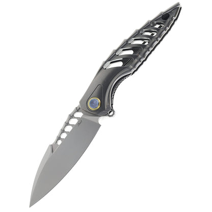 Rike Thor 7 Titanium Folding Knife S90V Blade（Gray）