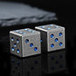Titanium Alloy Solid Dice EDC Decompression Toy Key Necklace Pendant