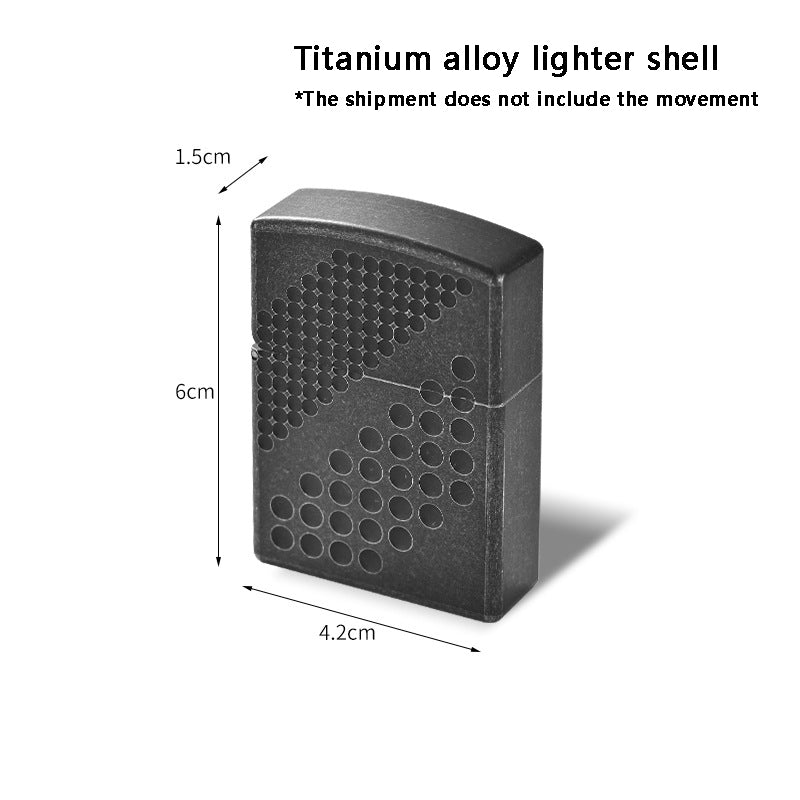 Black Titanium Alloy Lighter Shell Boys Outdoor Portable Tool EDC To Play With