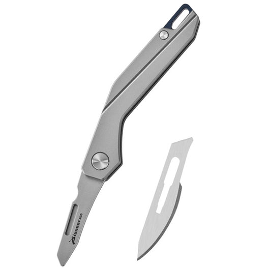 Multifunctional Titanium Alloy Folding Utility Knife Outdoor Portable EDC Tool With 10 #24 Blades