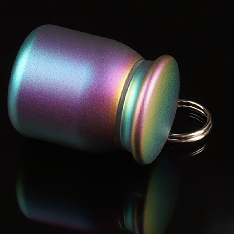 Color Titanium Alloy Waterproof Warehouse Keychain Pendant, Travel Sub-Packing Medicine Box