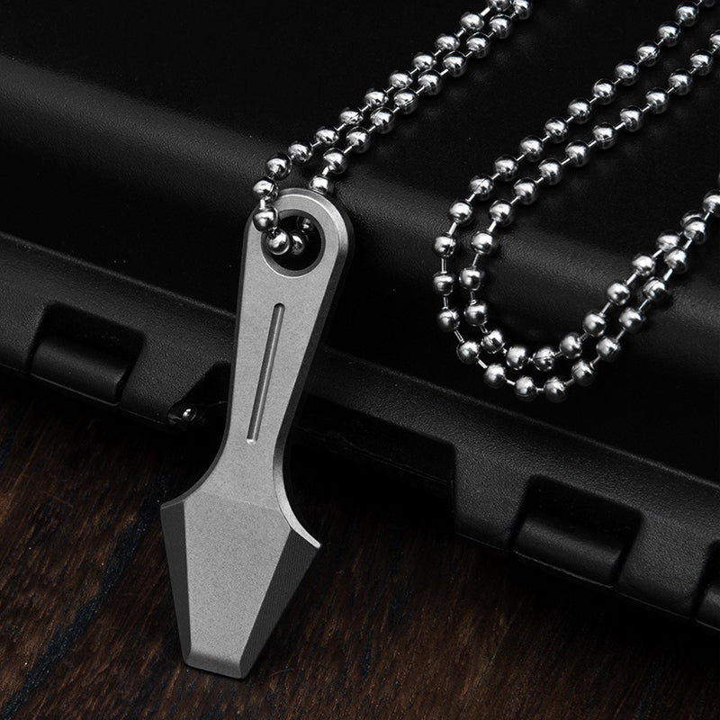 Titanium Alloy Mini Crowbar Keychain Pendant Portable EDC Tool