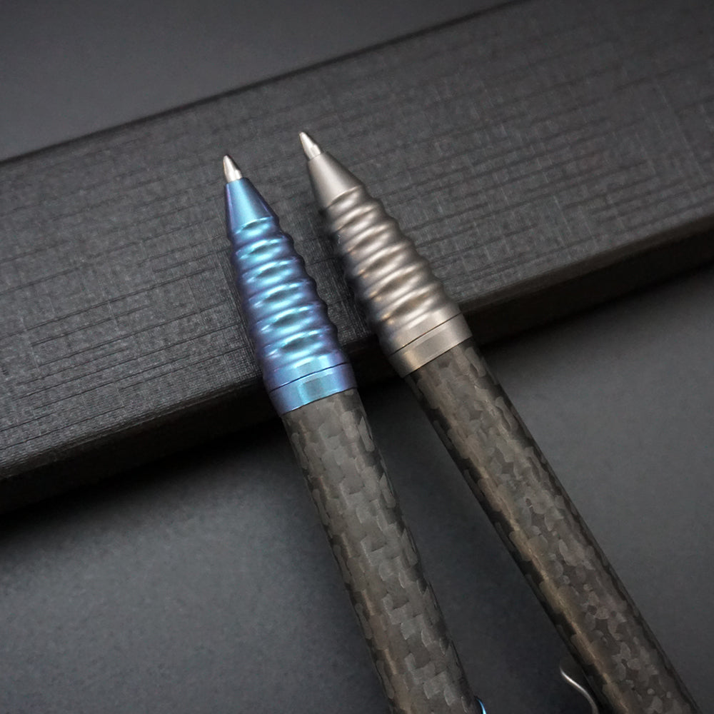 TACRAY Gray Titanium Alloy Carbon Fiber EDC Pen Multifunctional Business Signature Pen
