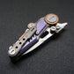 NOC KNIVES MT-22 Mini S-08 EDC Folding Knife M390 Steel Black Blade Titanium Handle（purple）