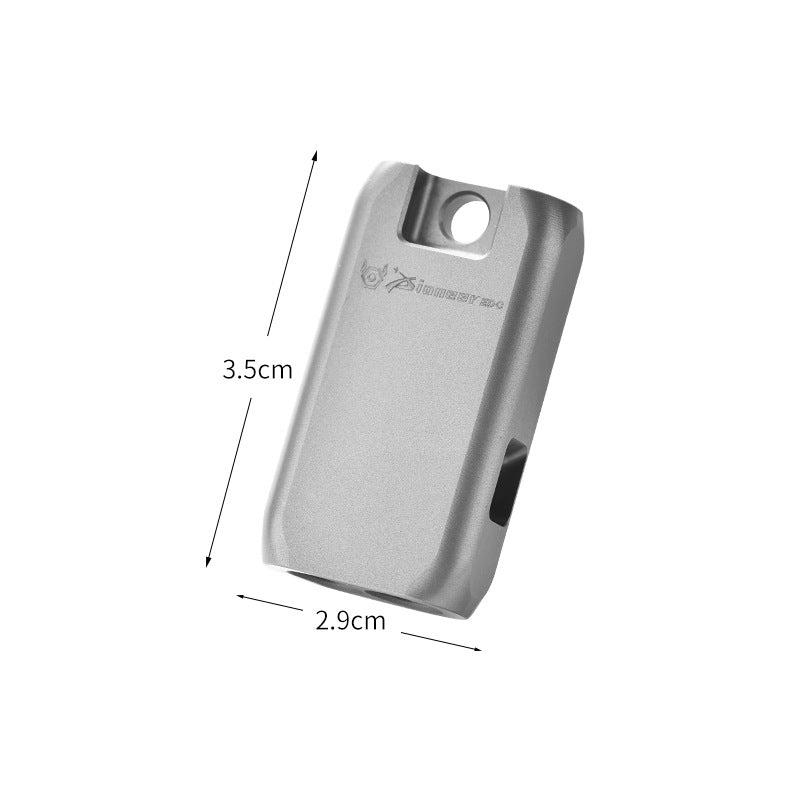 Titanium Alloy Waterproof Whistle, Double Hole High Decibel, Outdoor Essential Practical EDC Tool