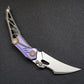 NOC KNIVES MT-18 Folding Knife M390 Steel Blade Titanium Handle EDC Pocket Knife（Purple）