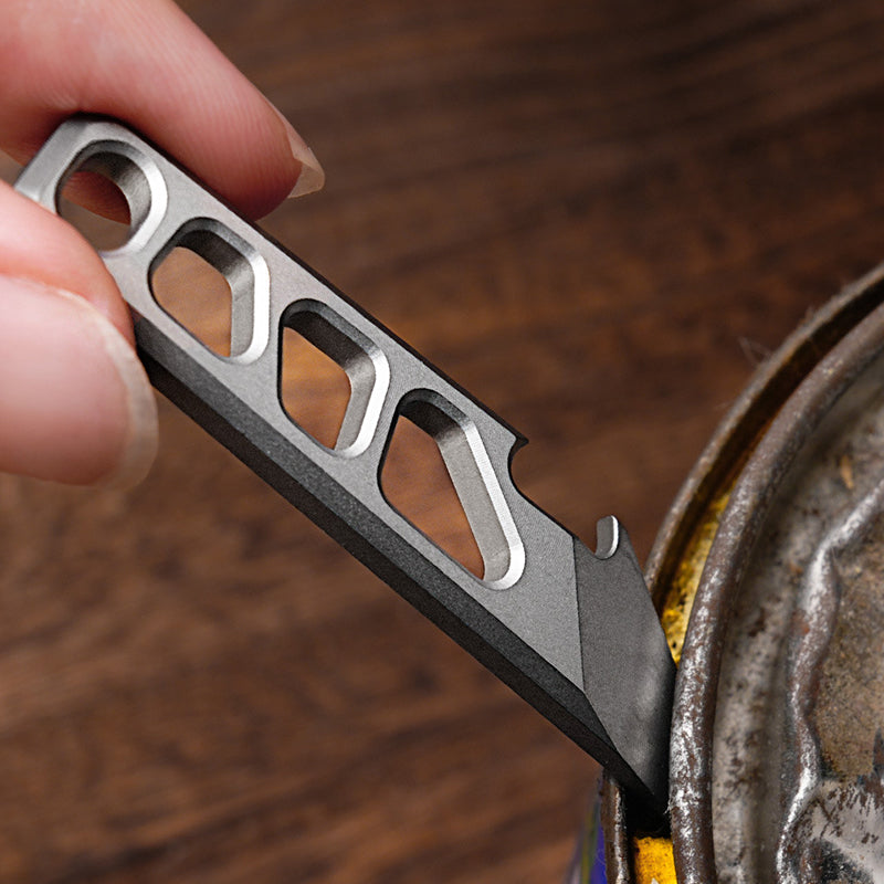 Durable Titanium Alloy Multifunctional EDC Mini Crowbar Bottle Opener Tool