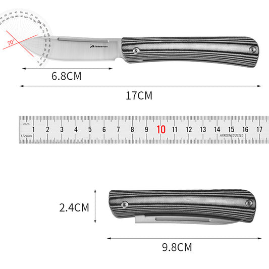 Multifunctional folding knife G10 non-slip handle suitable for outdoor EDC tools