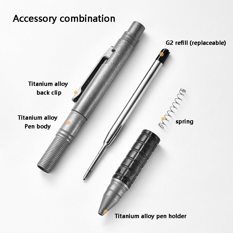 Titanium alloy tactical pen multifunctional signature pen outdoor EDC tool