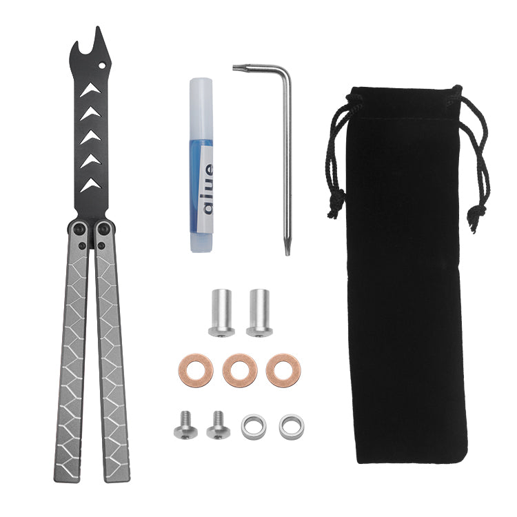 MANCOPE  Aluminum Handle Butterfly Knife Balisong Trainer Spirit Snake BK007-G