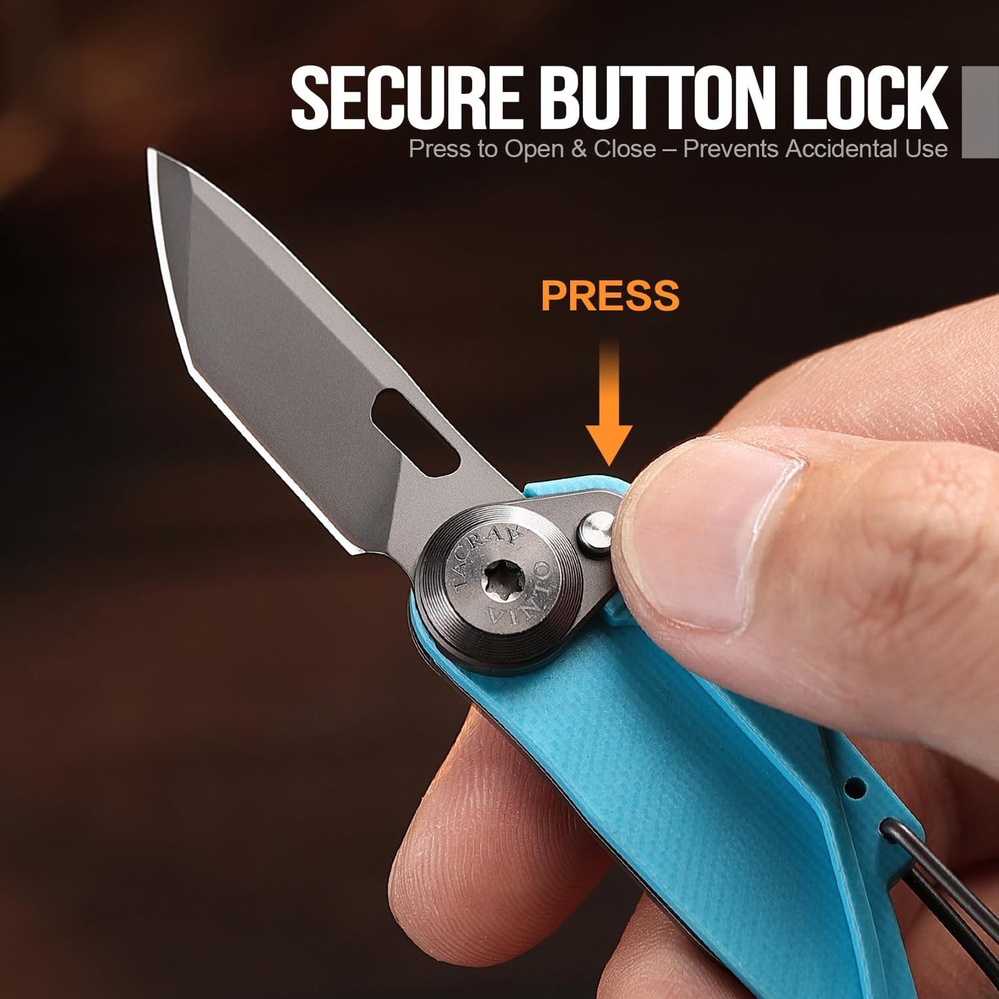 TACRAY Vinto Blue Multifunctional Folding Knife EDC Hanging Buckle With Bottle Opener For Outdoor Camping