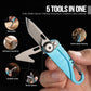 TACRAY Vinto Blue Multifunctional Folding Knife EDC Hanging Buckle With Bottle Opener For Outdoor Camping